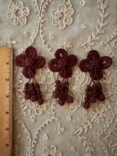 Load image into Gallery viewer, Antique Hand Sewn Cord Appliques with Knotted Dangles