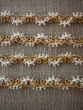 Load image into Gallery viewer, Rococo Style Trim Gold and White