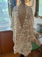 Load image into Gallery viewer, Antique Irish Crochet Shawl