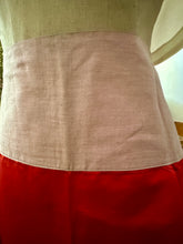 Load image into Gallery viewer, Antique Silk Satin Cherry Red Silk Embroidered Skirt
