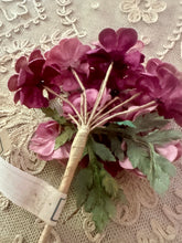 Load image into Gallery viewer, Antique Velvety Millinery Flower Bouquet