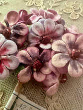 Load image into Gallery viewer, Antique Velvety Millinery Flower Bouquet