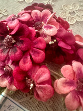 Load image into Gallery viewer, Antique Velvety Millinery Flower Bouquet