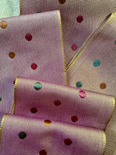 Load image into Gallery viewer, Vintage Dusty Lavender Woven Dots Ribbon