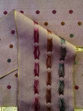 Load image into Gallery viewer, Vintage Dusty Lavender Woven Dots Ribbon