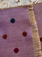 Load image into Gallery viewer, Vintage Dusty Lavender Woven Dots Ribbon
