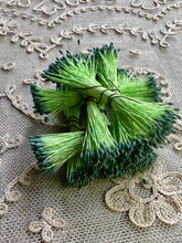 Load image into Gallery viewer, Vintage Flower Stamens- Olive Green Oval Tip