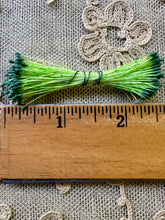 Load image into Gallery viewer, Vintage Flower Stamens- Olive Green Oval Tip