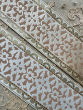 Load image into Gallery viewer, Vintage Damask Ribbon Gold Metallic Threads