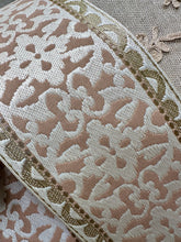 Load image into Gallery viewer, Vintage Damask Ribbon Gold Metallic Threads