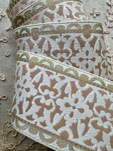 Load image into Gallery viewer, Vintage Damask Ribbon Gold Metallic Threads