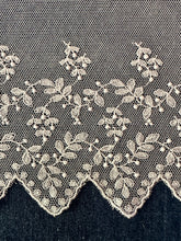 Load image into Gallery viewer, Vintage Net Lace Trim with Leaf &amp; Berry Design, Scalloped Border Lace by the Yard