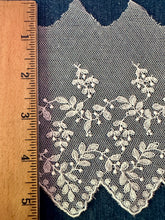 Load image into Gallery viewer, Vintage Net Lace Trim with Leaf &amp; Berry Design, Scalloped Border Lace by the Yard