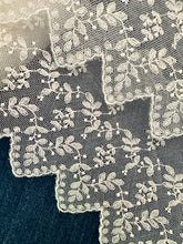 Load image into Gallery viewer, Vintage Net Lace Trim with Leaf &amp; Berry Design, Scalloped Border Lace by the Yard