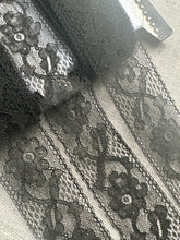 Load image into Gallery viewer, Vintage Alencon Style Black Lace