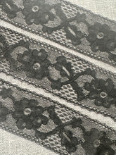 Load image into Gallery viewer, Vintage Alencon Style Black Lace