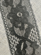 Load image into Gallery viewer, Vintage Alencon Style Black Lace