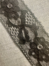 Load image into Gallery viewer, Vintage Alencon Style Black Lace