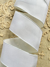 Load image into Gallery viewer, French Wired Vintage Ribbon Ivory White