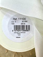 Load image into Gallery viewer, French Wired Vintage Ribbon Ivory White