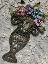 Load image into Gallery viewer, Antique Gold Metal Applique Ribbon Work Two Different