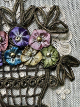 Load image into Gallery viewer, Antique Gold Metal Applique Ribbon Work Two Different