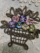 Load image into Gallery viewer, Antique Gold Metal Applique Ribbon Work Two Different