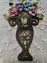 Load image into Gallery viewer, Antique Gold Metal Applique Ribbon Work Two Different