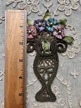 Load image into Gallery viewer, Antique Gold Metal Applique Ribbon Work Two Different