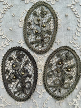 Load image into Gallery viewer, Antique Gold Metal Applique Ribbon Work