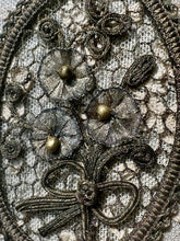 Load image into Gallery viewer, Antique Gold Metal Applique Ribbon Work