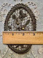 Load image into Gallery viewer, Antique Gold Metal Applique Ribbon Work