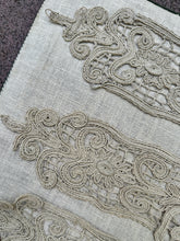 Load image into Gallery viewer, Antique Hand Made Linen Lace Appliques