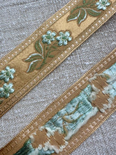 Load image into Gallery viewer, French Vintage Ribbon Sprigs of Blue Flowers