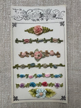 Load image into Gallery viewer, Antique Ribbon Work Samples on Card