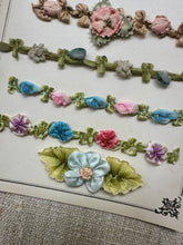 Load image into Gallery viewer, Antique Ribbon Work Samples on Card