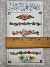 Load image into Gallery viewer, Antique Ribbon Work Samples on Card