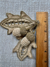Load image into Gallery viewer, Antique Hand Made Acorn &amp; Leaves Applique