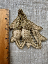 Load image into Gallery viewer, Antique Hand Made Acorn &amp; Leaves Applique