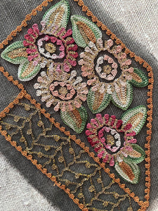 Tambour and Gold Metal Embroidered Appliques