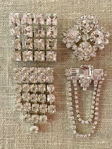Czech Prong Set Rhinestone Vintage Buttons and Embellishments