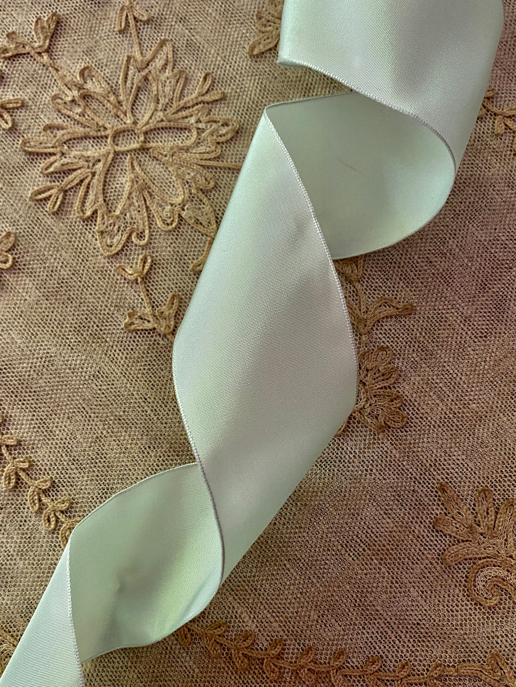 French Wired Ribbons in Three Greens