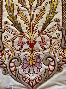 Antique Hand Embroidered Liturgical Embroidered Panel