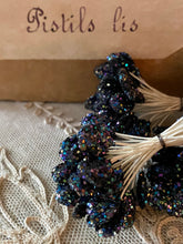 Load image into Gallery viewer, French Antique Millinery Buds with Iridescent Glitter in Black or White