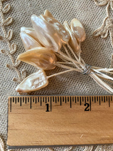 Vintage French Pearl Petals/Leaves for Ribbon Work