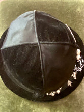 Load image into Gallery viewer, Black Satin and Velvet Antique Hat