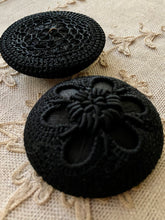 Load image into Gallery viewer, Hand Crocheted Lace Antique Button on Wooden Form