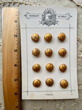Load image into Gallery viewer, French Gold Gilt Antique Buttons