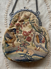 Load image into Gallery viewer, Antique French Petit Point Handbag with Silver Fittings