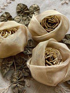 French Antique Ribbon Rose